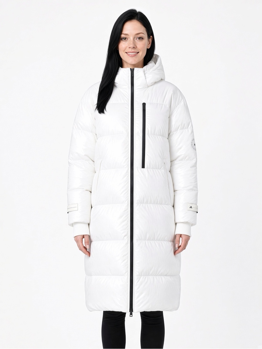 Adidas by Stella McCartney Long Puffer Jacket in Cloud White H58127 Size XL New